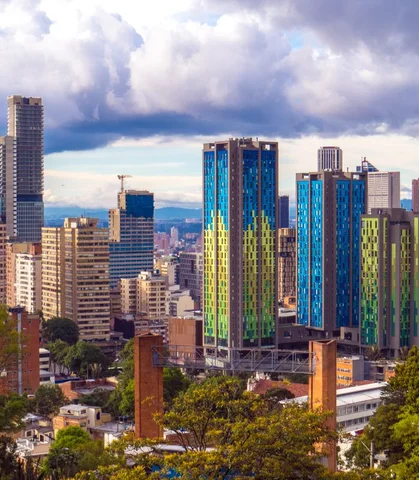 view of the city of bogota in colombia
